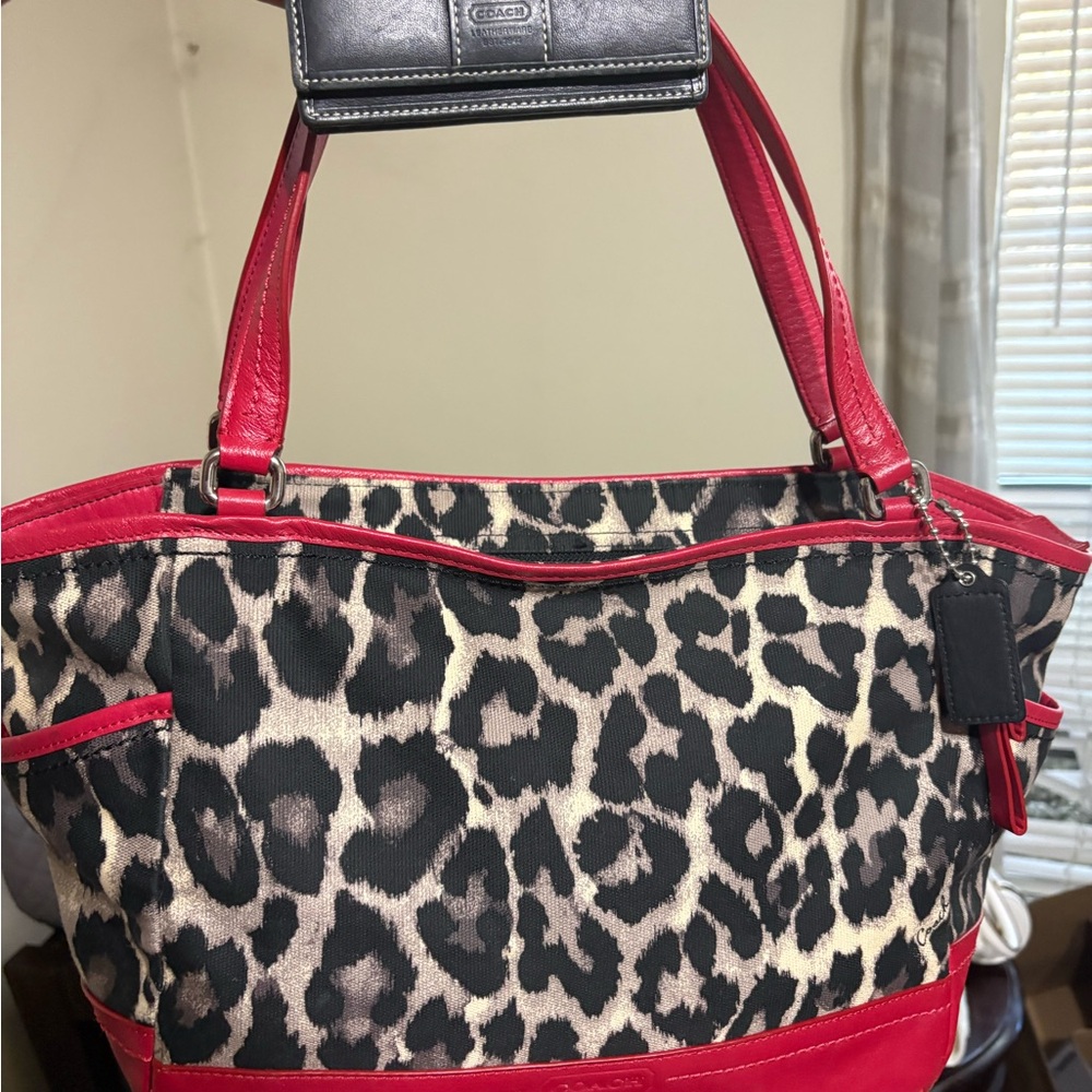 Coach tote with Coach wallet